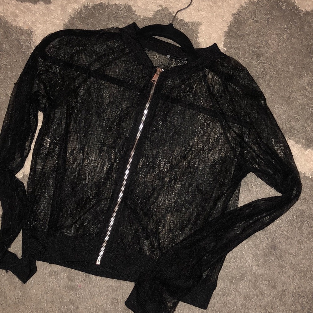 Full lace bomber jacket